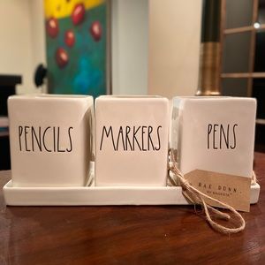 Rae Dunn pencils markers and pens